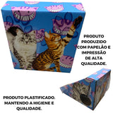 Caixa de Papelão Kraft Arranhador para Gato com Impressão