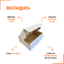 Caixa de papelão montável branca 16x11x5