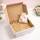 Caixa de papelão montável branca 16x11x5