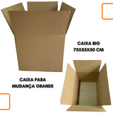 Caixa de Papelão Kraft 75x55x50