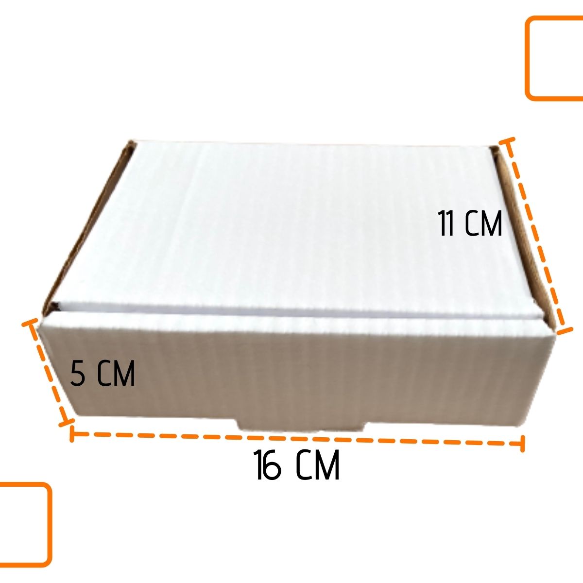 Caixa de papelão montável branca 16x11x5