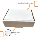 Caixa de papelão montável branca 16x11x5
