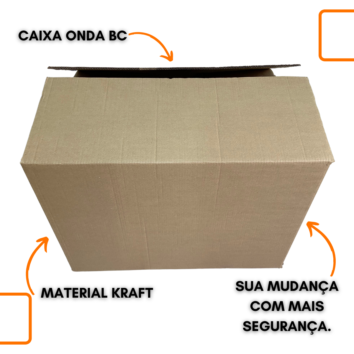 Caixa de Papelão Kraft 75x55x50