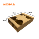 Suporte Porta 4 Copos Kraft 19x12x6 cm