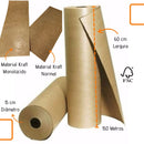 Papel pardo Kraft 80g 60cm x 10 Metros Para Envios Correios