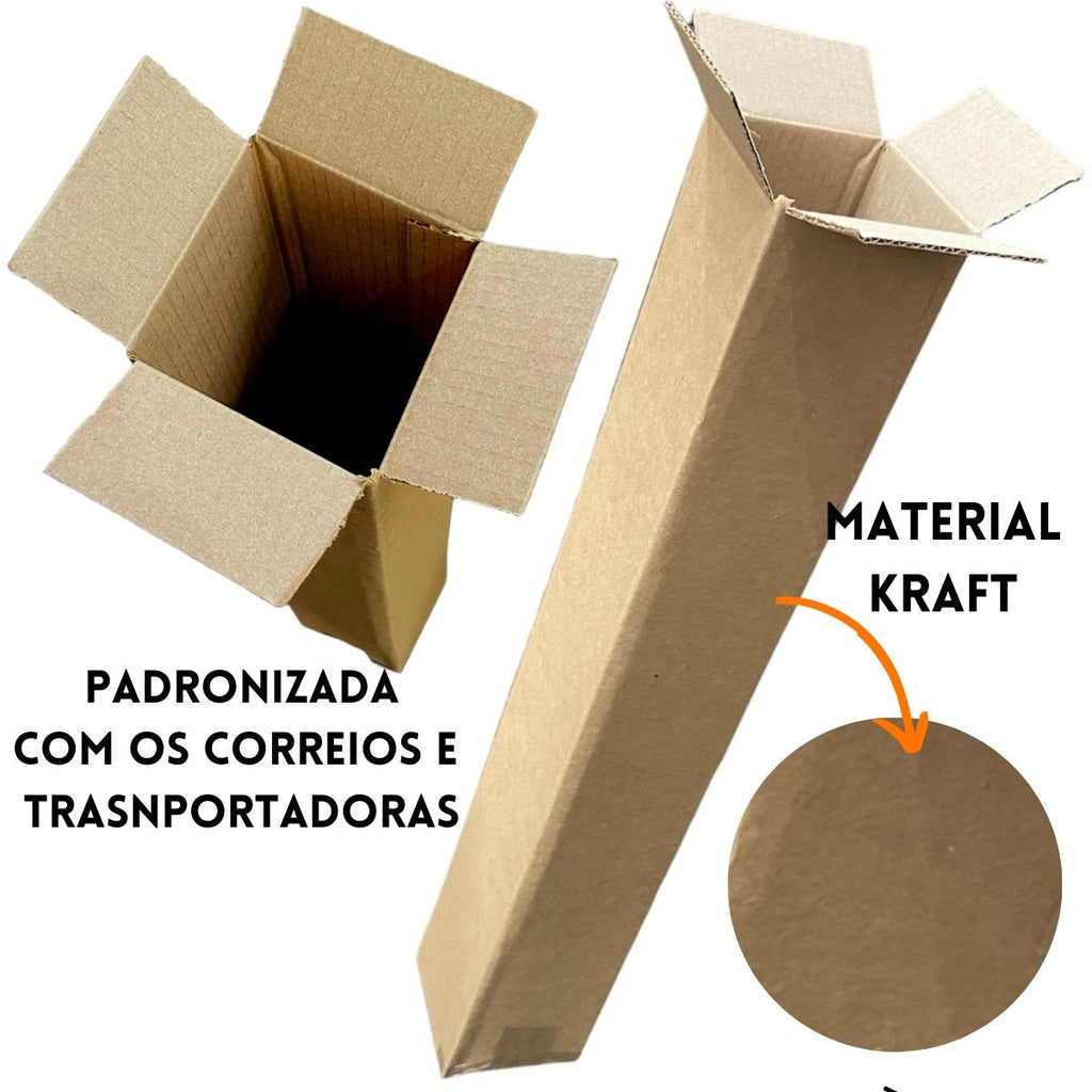 Caixa de Papelão Kraft 10x10x68