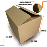 Caixa de Papelão Kraft 75x55x50