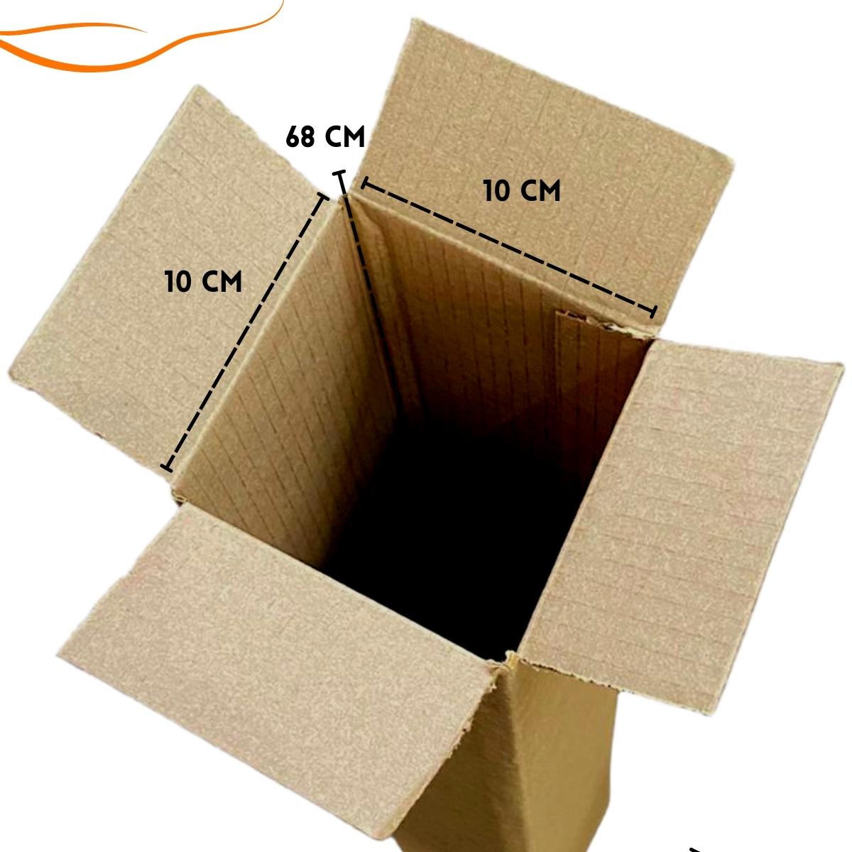 Caixa de Papelão Kraft 10x10x68