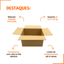 Caixa de Papelão Kraft 30x20x20