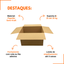 Caixa de Papelão Kraft 75x55x50