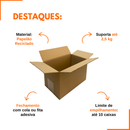 Caixa de Papelão SemiKraft 19x12x12
