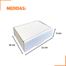 Caixa de papelão montável branca 16x11x5