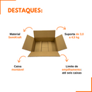 Caixa de Papelão Grande SemiKraft 30x20x10