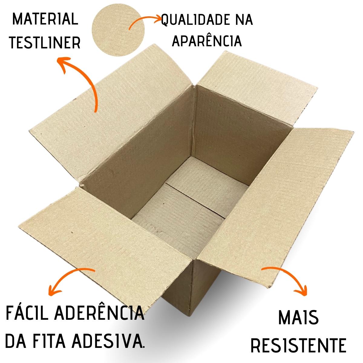 Caixa de Papelão Grande SemiKraft 30x20x10