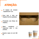 Suporte Porta 4 Copos Kraft 19x12x6 cm