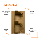 Suporte Porta 4 Copos Kraft 19x12x6 cm