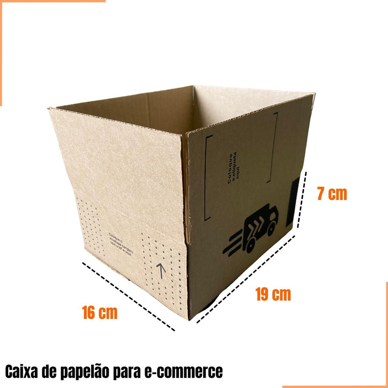 Caixa de Papelão Kraft 19x16x7
