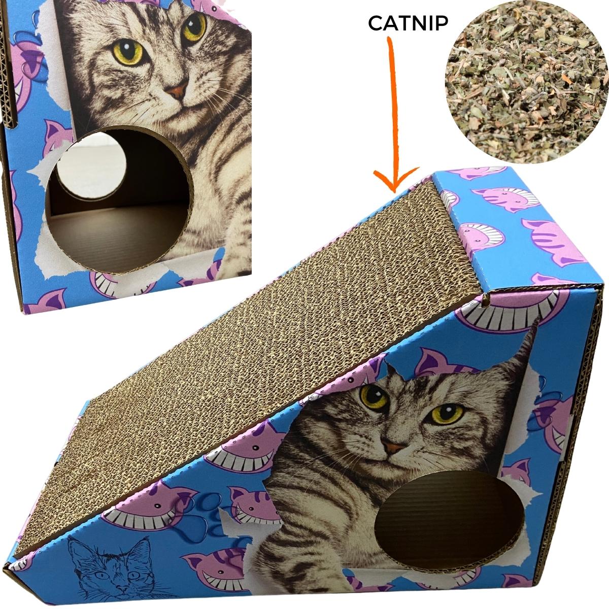 Caixa de Papelão Kraft Arranhador para Gato com Impressão