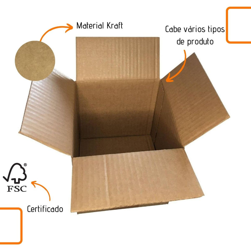 Caixa de Papelão SemiKraft 15x15x15