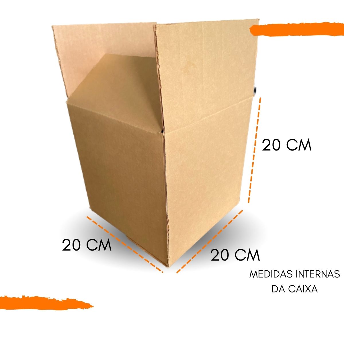 Caixa de Papelão SemiKraft  20x20x20