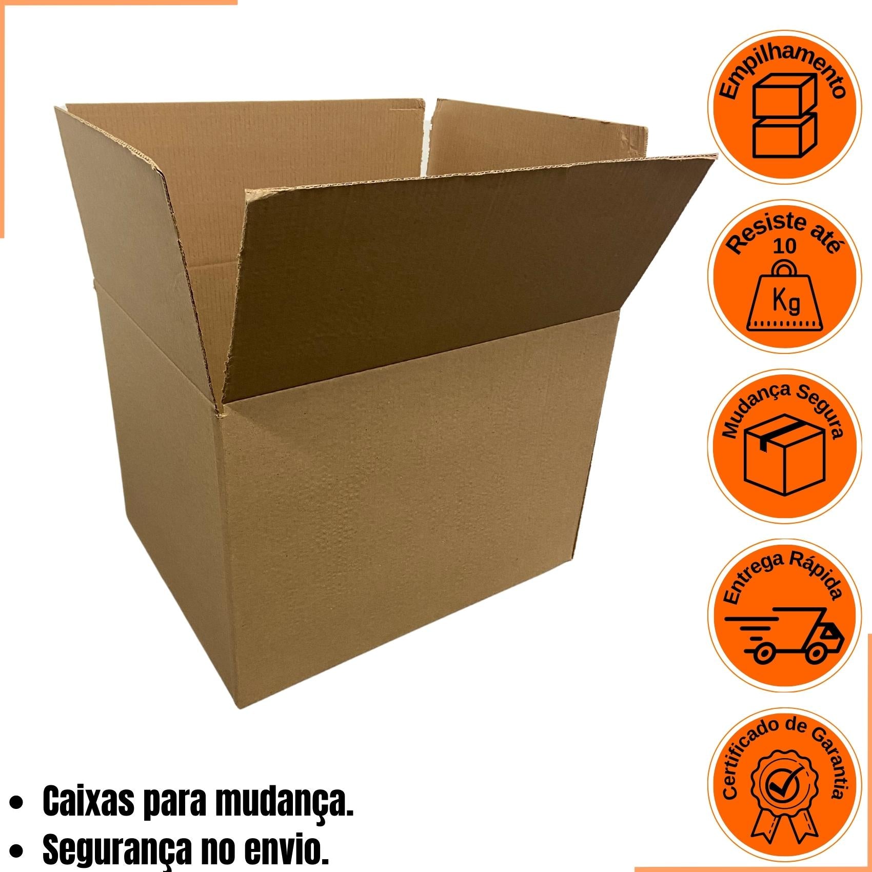 Caixa de Papelão Kraft 50x40x35