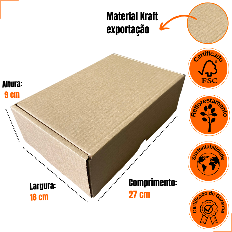Caixa de Papelão montável 27x18x9