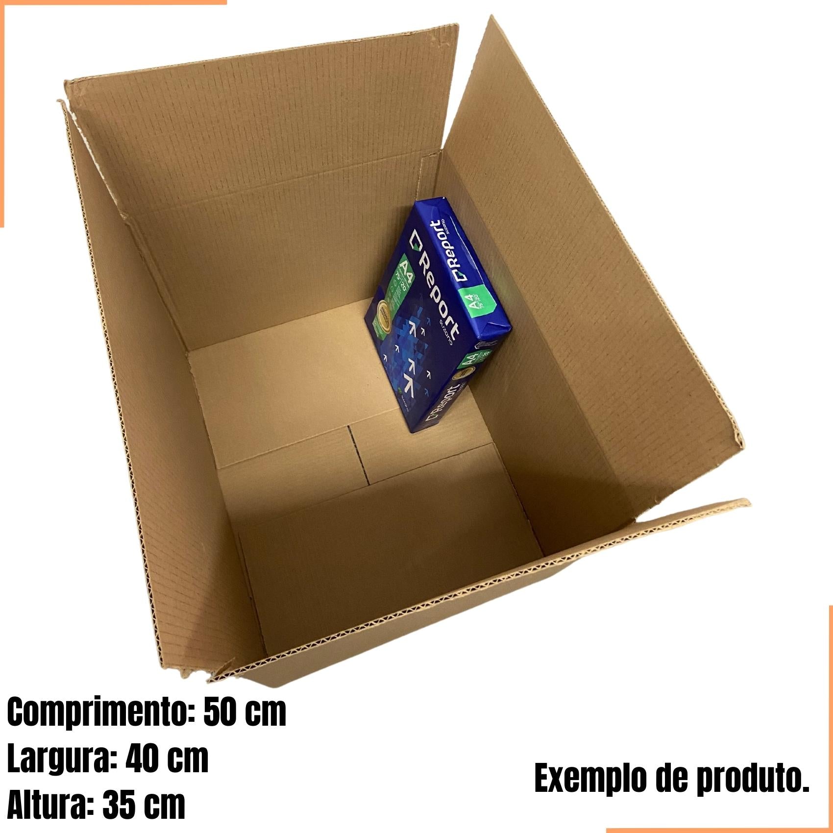 Caixa de Papelão Kraft 50x40x35