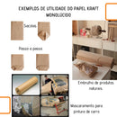 Papel pardo Kraft 80g 60cm x 10 Metros Para Envios Correios