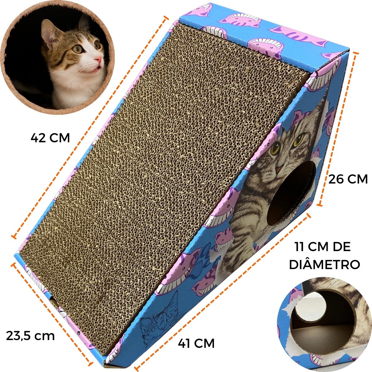 Caixa de Papelão Kraft Arranhador para Gato com Impressão