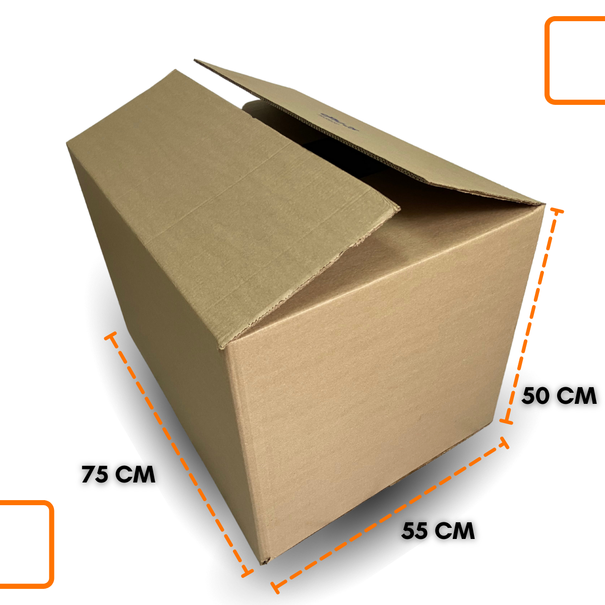 Caixa de Papelão Kraft 75x55x50