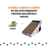 Caixa de Papelão Kraft Arranhador para Gato com Impressão